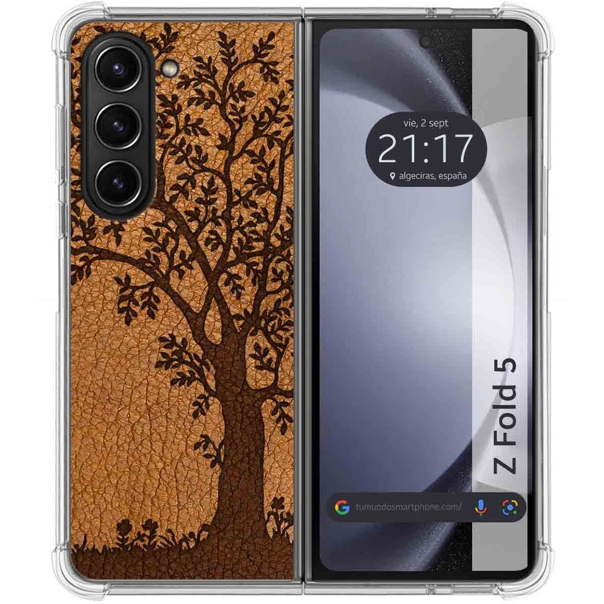 Funda Silicona para Samsung Galaxy Z Fold 5 5G diseño Cuero 03 Dibujos