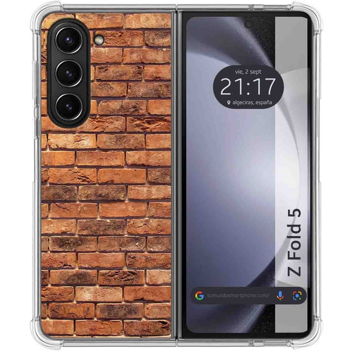 Funda Silicona para Samsung Galaxy Z Fold 5 5G diseño Ladrillo 04 Dibujos