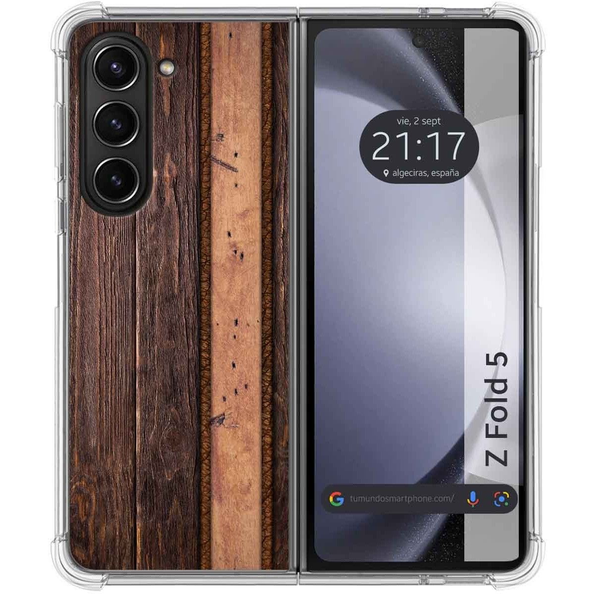 Funda Silicona para Samsung Galaxy Z Fold 5 5G diseño Madera 05 Dibujos
