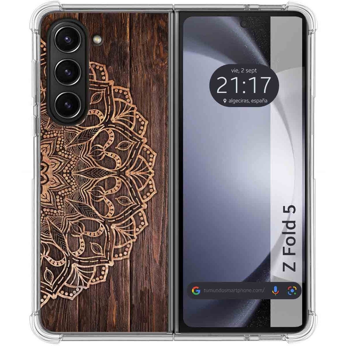 Funda Silicona para Samsung Galaxy Z Fold 5 5G diseño Madera 06 Dibujos