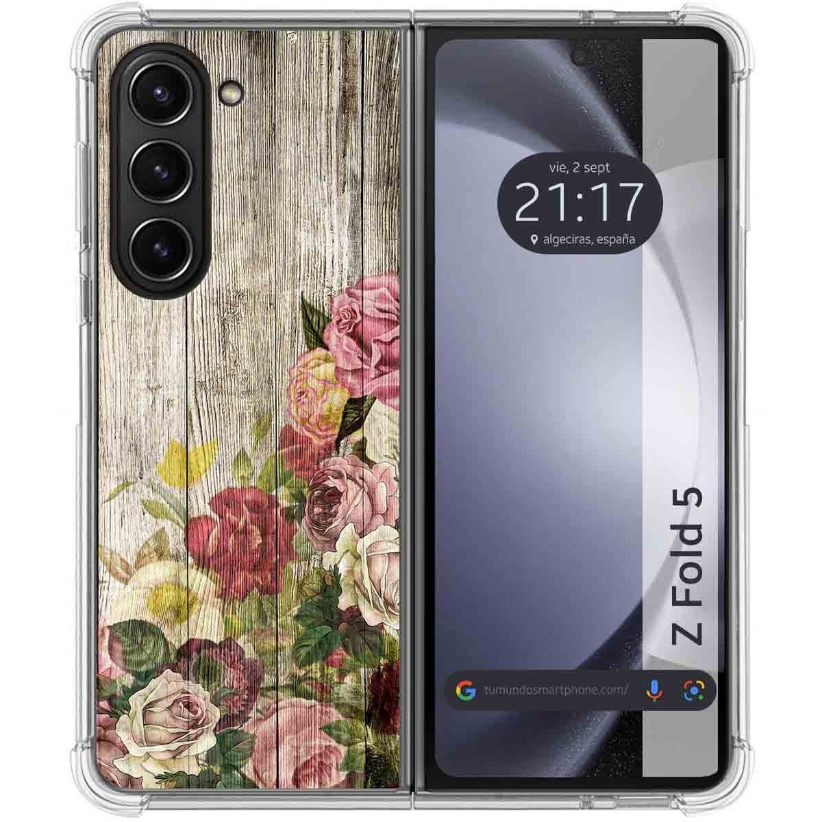 Funda Silicona para Samsung Galaxy Z Fold 5 5G diseño Madera 08 Dibujos