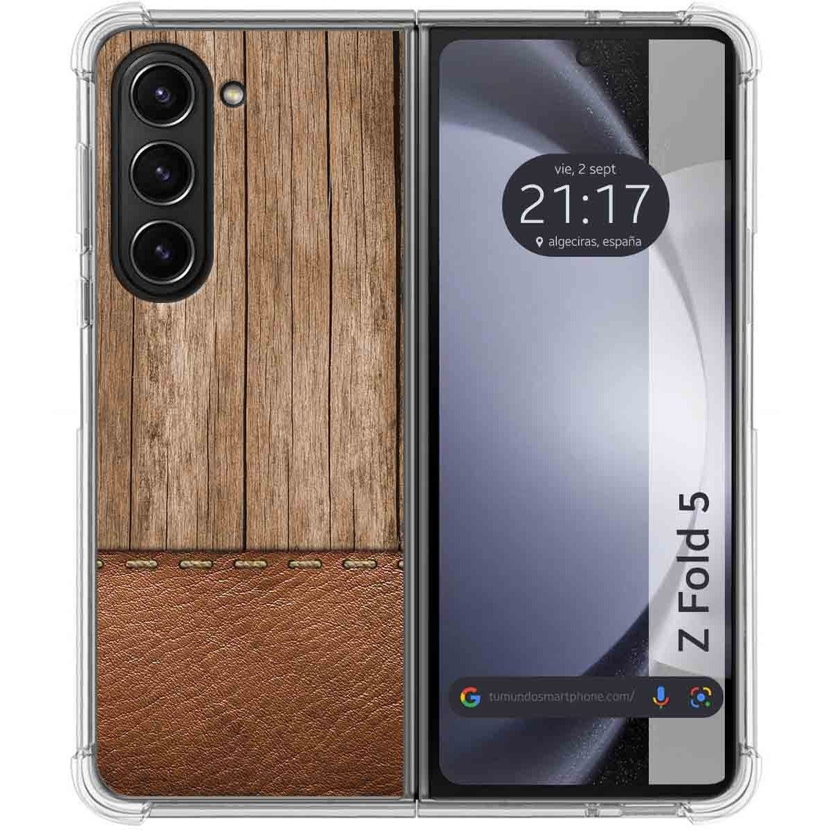 Funda Silicona para Samsung Galaxy Z Fold 5 5G diseño Madera 09 Dibujos