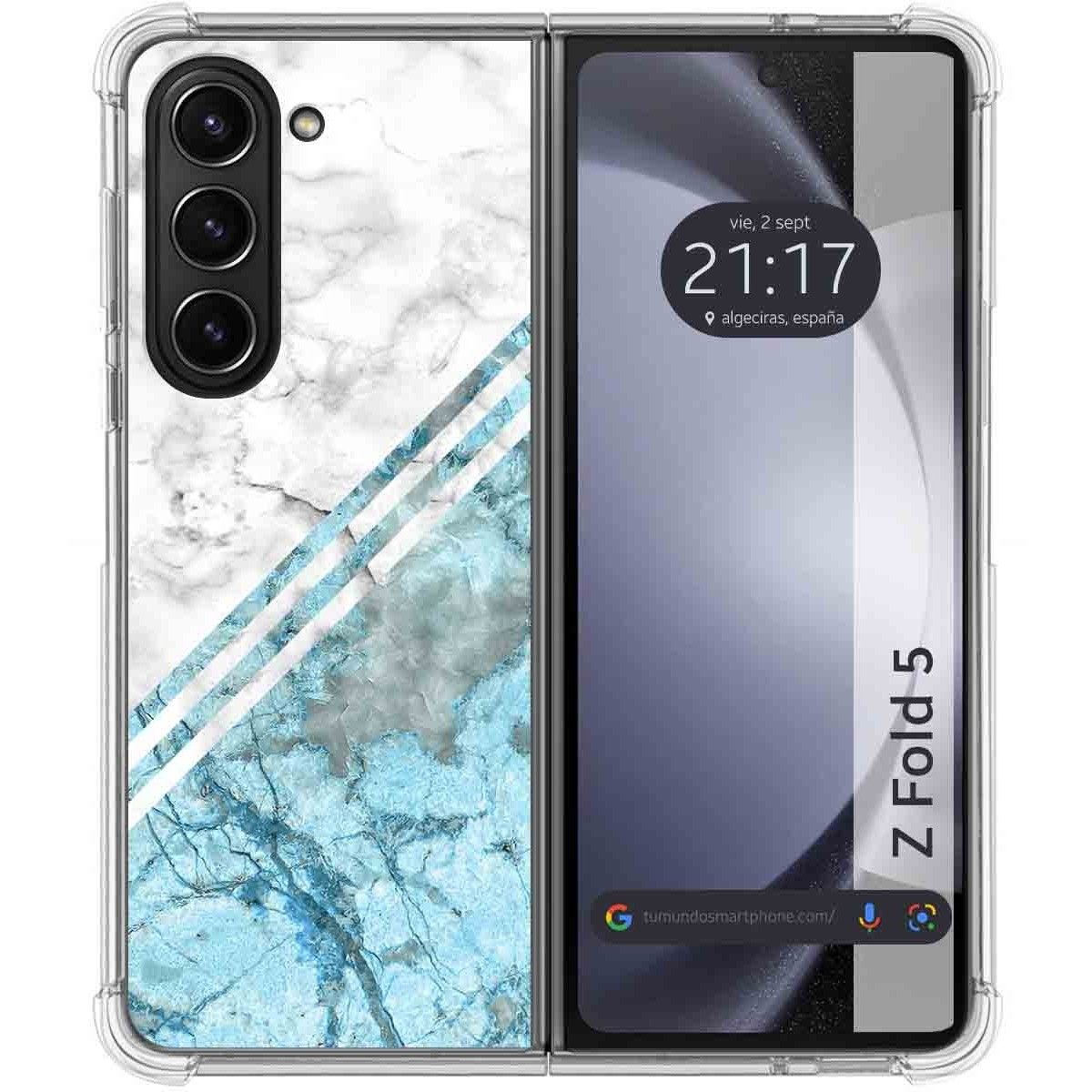 Funda Silicona para Samsung Galaxy Z Fold 5 5G diseño Mármol 02 Dibujos