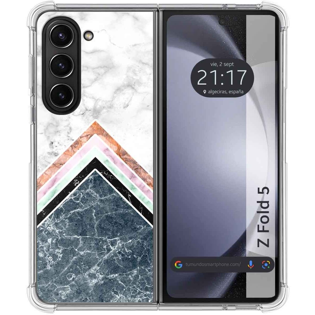 Funda Silicona para Samsung Galaxy Z Fold 5 5G diseño Mármol 05 Dibujos