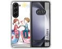 Funda Silicona para Samsung Galaxy Z Fold 5 5G diseño Café Dibujos