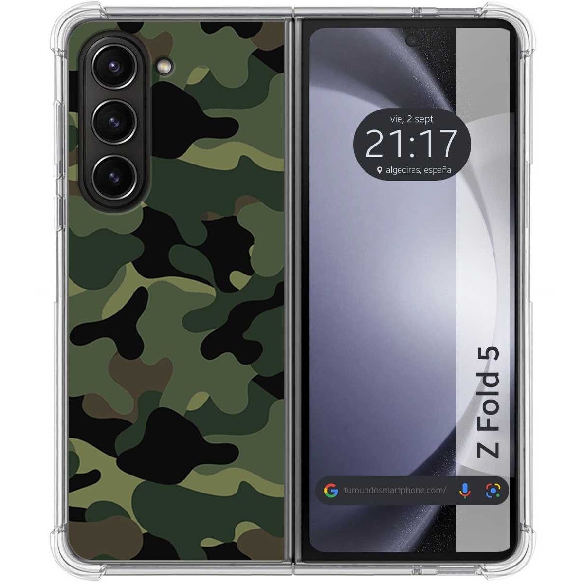Funda Silicona para Samsung Galaxy Z Fold 5 5G diseño Camuflaje Dibujos