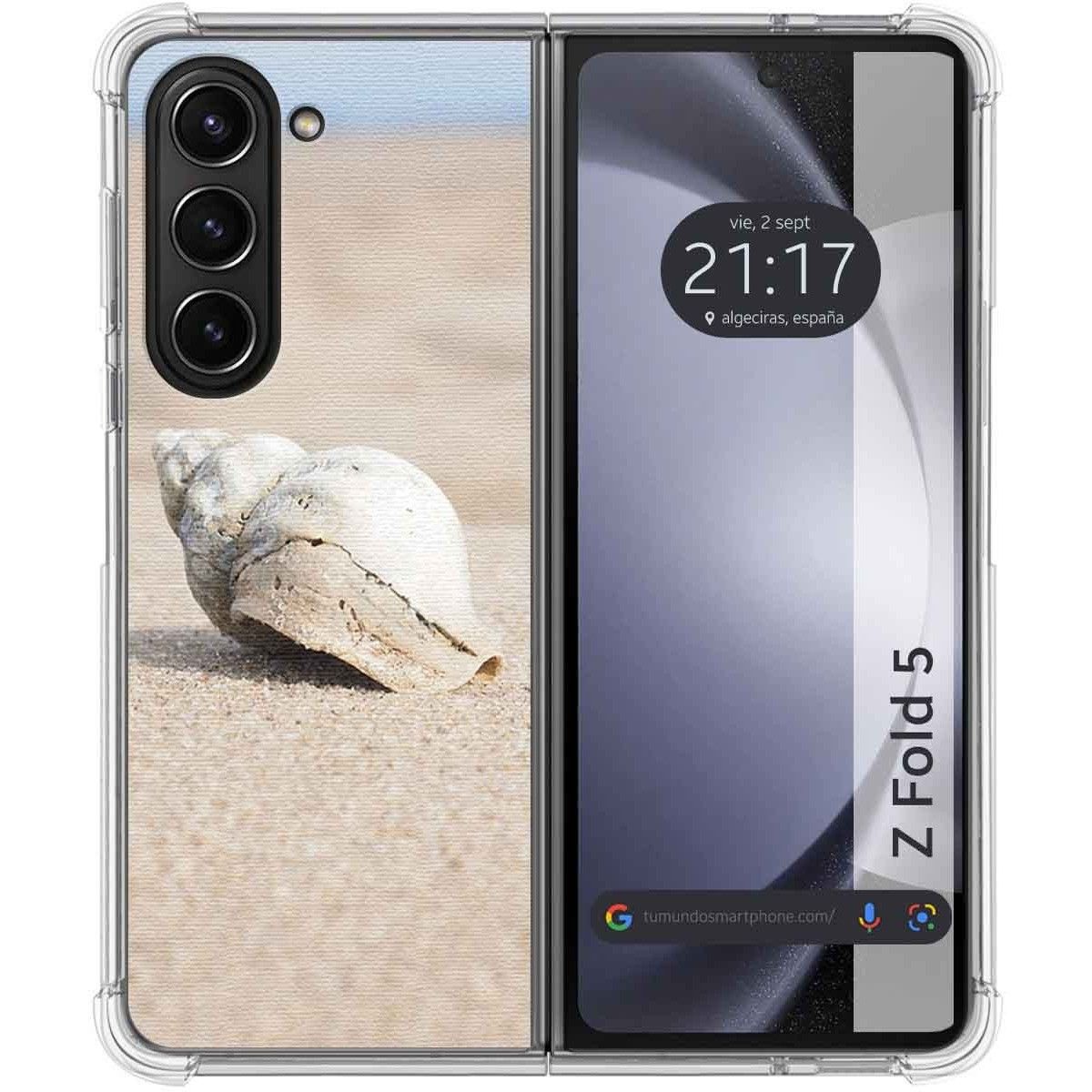 Funda Silicona para Samsung Galaxy Z Fold 5 5G diseño Concha Dibujos