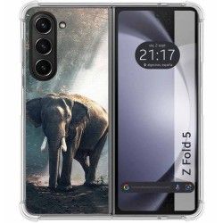 Funda Silicona para Samsung Galaxy Z Fold 5 5G diseño Elefante Dibujos