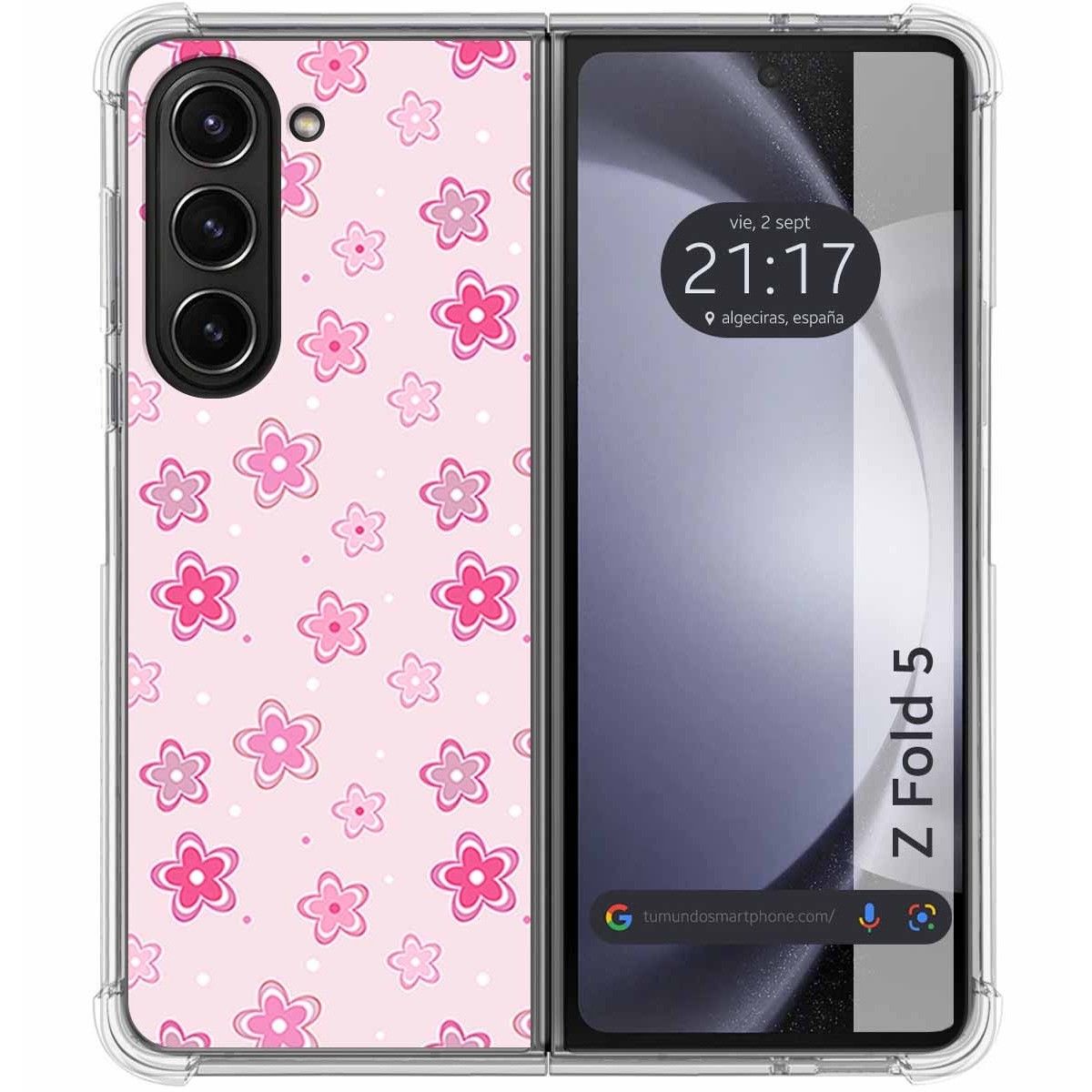 Funda Silicona para Samsung Galaxy Z Fold 5 5G diseño Flores Dibujos