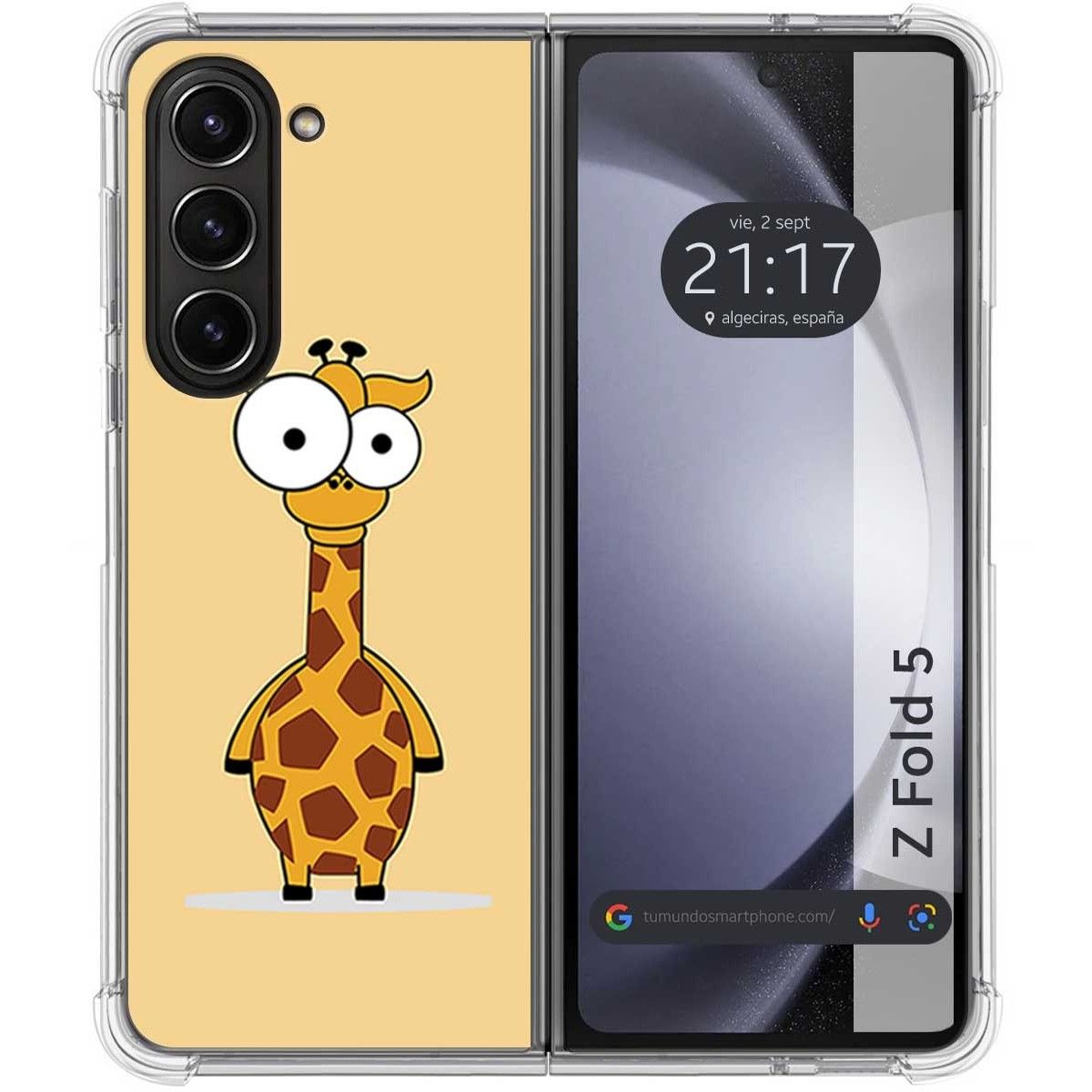 Funda Silicona para Samsung Galaxy Z Fold 5 5G diseño Jirafa Dibujos