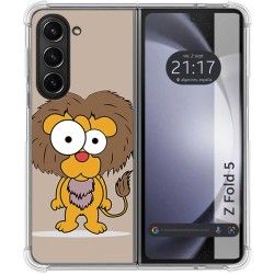 Funda Silicona para Samsung Galaxy Z Fold 5 5G diseño Leon Dibujos