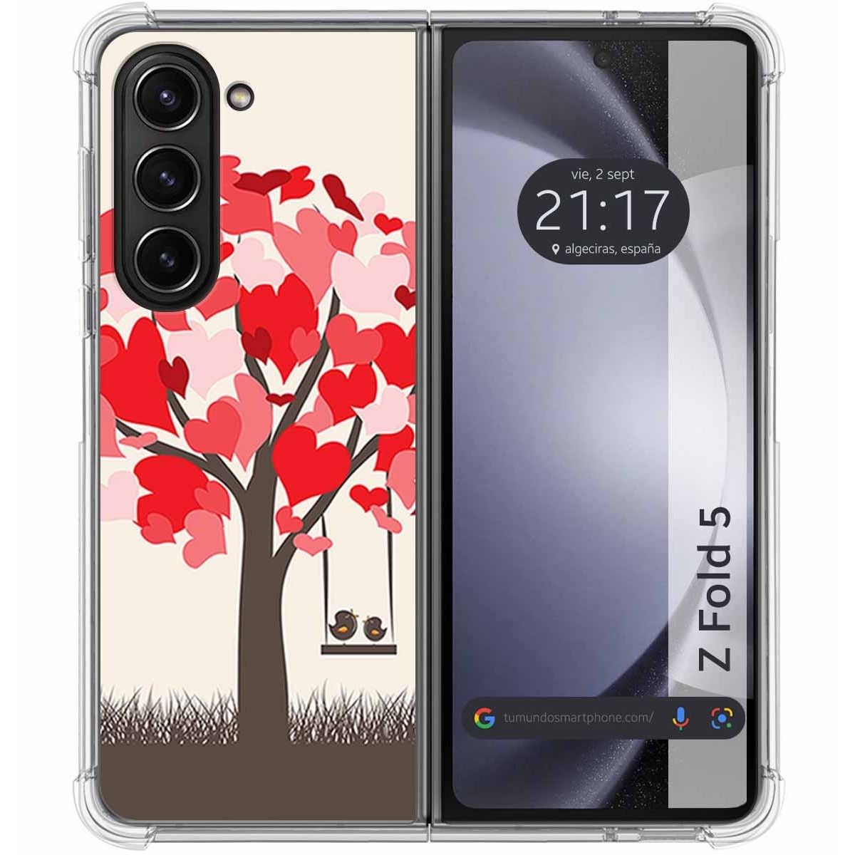 Funda Silicona para Samsung Galaxy Z Fold 5 5G diseño Pajaritos Dibujos