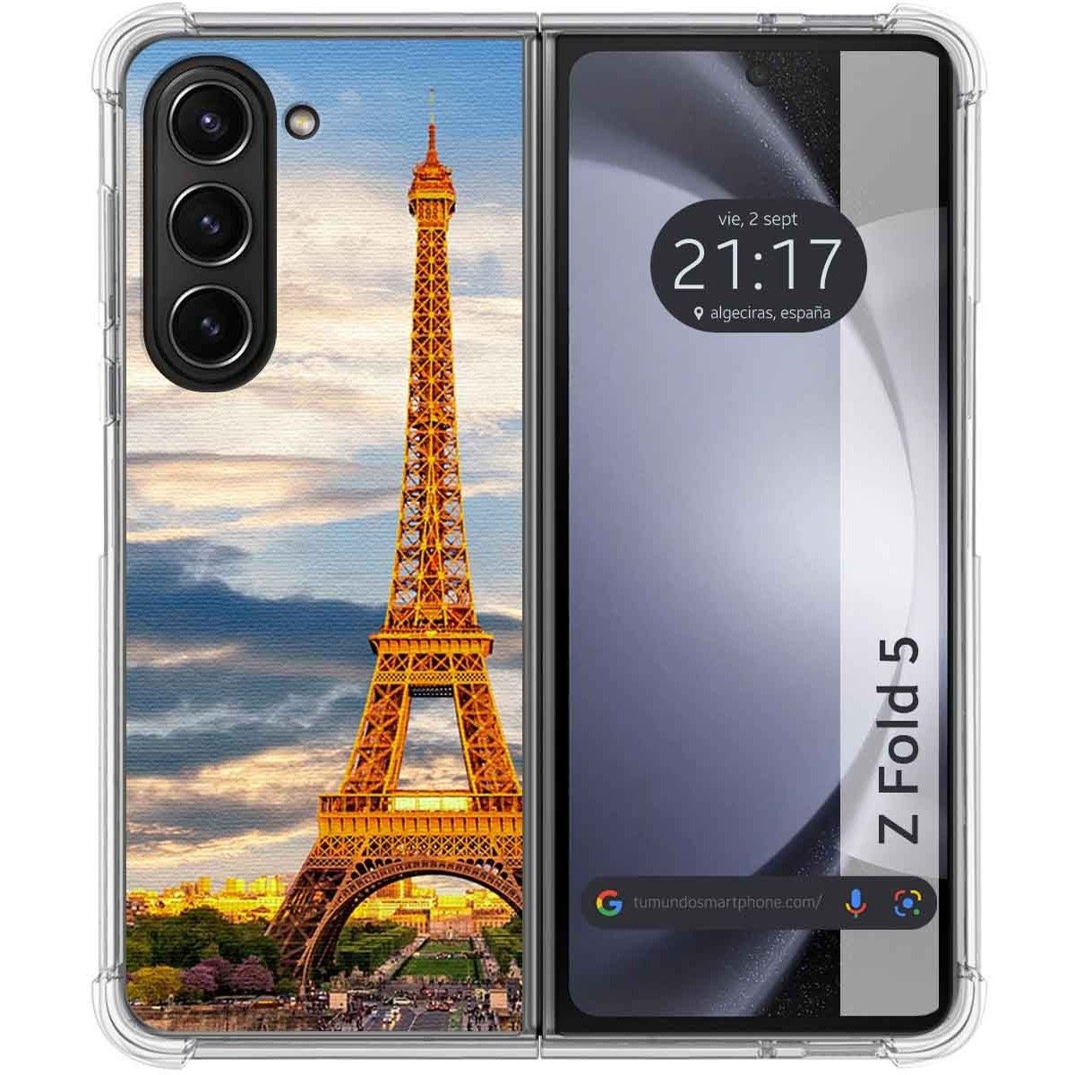 Funda Silicona para Samsung Galaxy Z Fold 5 5G diseño Paris Dibujos