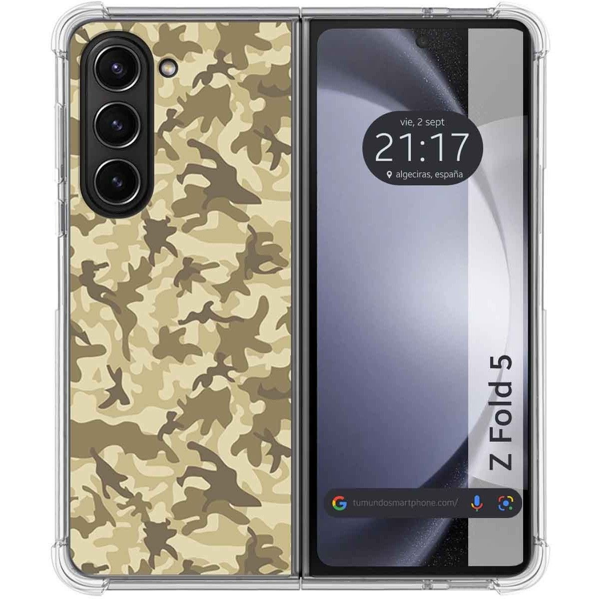 Funda Silicona para Samsung Galaxy Z Fold 5 5G diseño Sand Camuflaje Dibujos