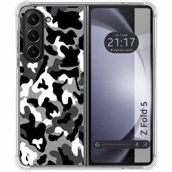 Funda Silicona para Samsung Galaxy Z Fold 5 5G diseño Snow Camuflaje Dibujos