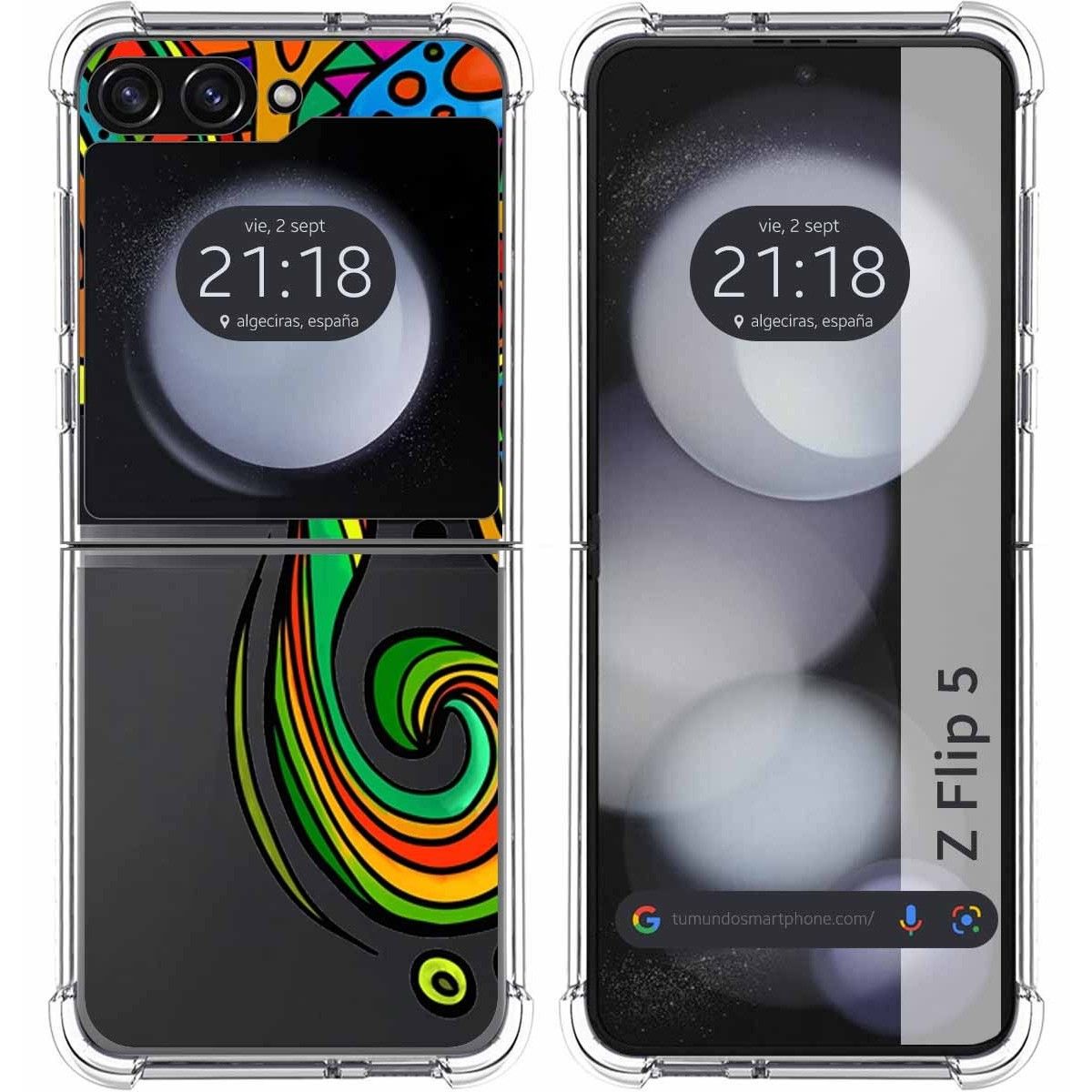 Funda Silicona Antigolpes para Samsung Galaxy Z Flip 5 5G diseño Colores Dibujos