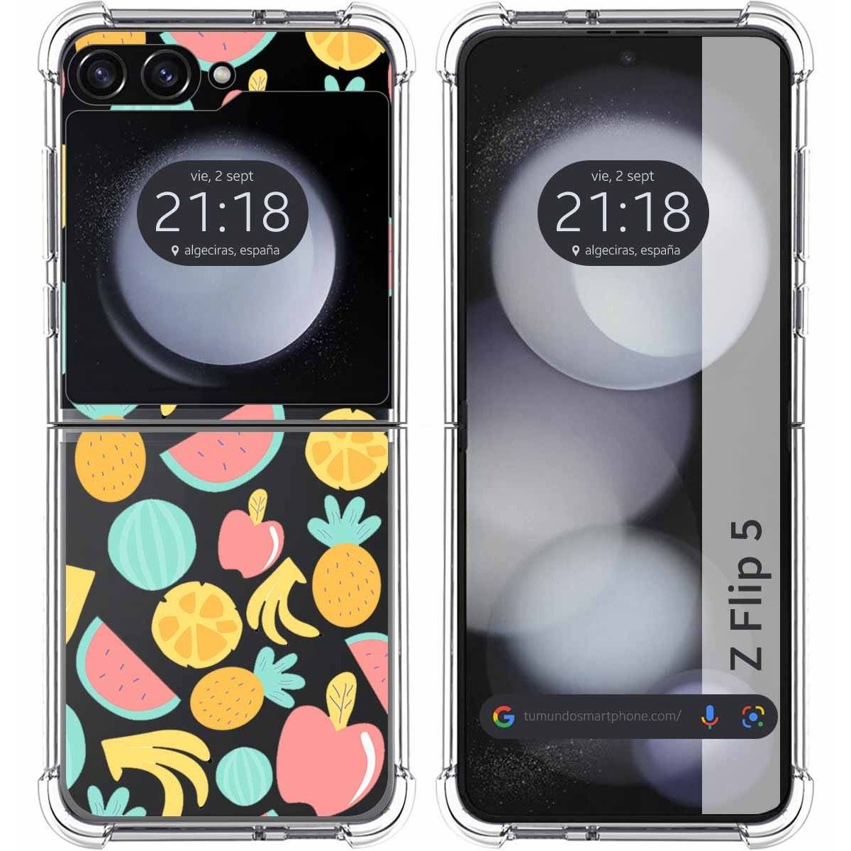 Funda Silicona Antigolpes para Samsung Galaxy Z Flip 5 5G diseño Frutas 02 Dibujos