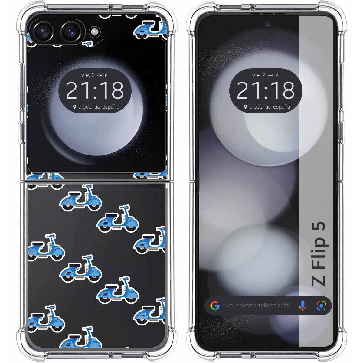 Funda Silicona Antigolpes para Samsung Galaxy Z Flip 5 5G diseño Scooter Dibujos