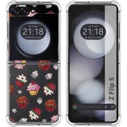 Funda Silicona Antigolpes para Samsung Galaxy Z Flip 5 5G diseño Muffins Dibujos