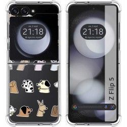 Funda Silicona Antigolpes para Samsung Galaxy Z Flip 5 5G diseño Perros Dibujos
