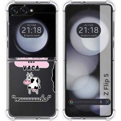 Funda Silicona Antigolpes para Samsung Galaxy Z Flip 5 5G diseño Vaca Dibujos