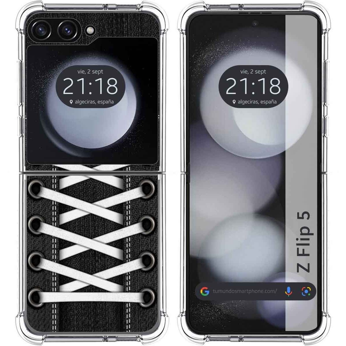 Funda Silicona Antigolpes para Samsung Galaxy Z Flip 5 5G diseño Zapatillas 02 Dibujos