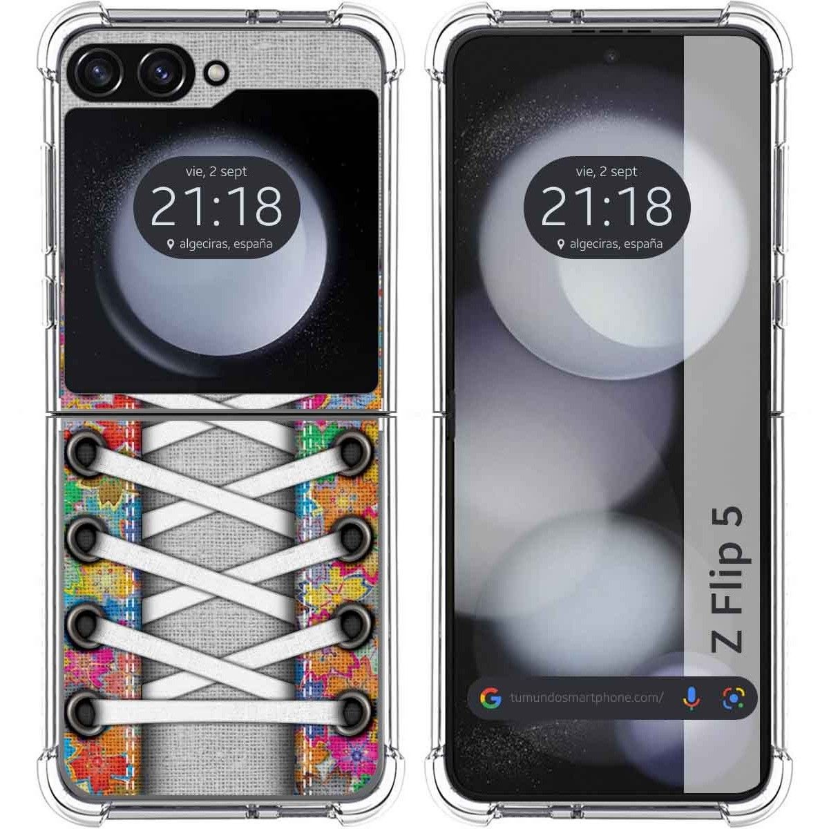 Funda Silicona Antigolpes para Samsung Galaxy Z Flip 5 5G diseño Zapatillas 04 Dibujos