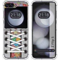 Funda Silicona Antigolpes para Samsung Galaxy Z Flip 5 5G diseño Zapatillas 05 Dibujos