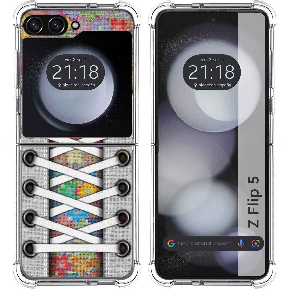 Funda Silicona Antigolpes para Samsung Galaxy Z Flip 5 5G diseño Zapatillas 05 Dibujos