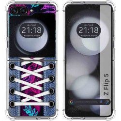 Funda Silicona Antigolpes para Samsung Galaxy Z Flip 5 5G diseño Zapatillas 07 Dibujos