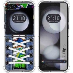 Funda Silicona Antigolpes para Samsung Galaxy Z Flip 5 5G diseño Zapatillas 14 Dibujos