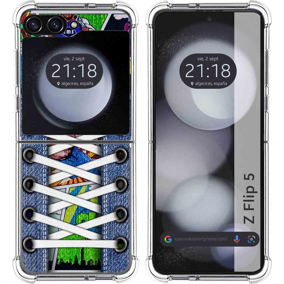 Funda Silicona Antigolpes para Samsung Galaxy Z Flip 5 5G diseño Zapatillas 14 Dibujos