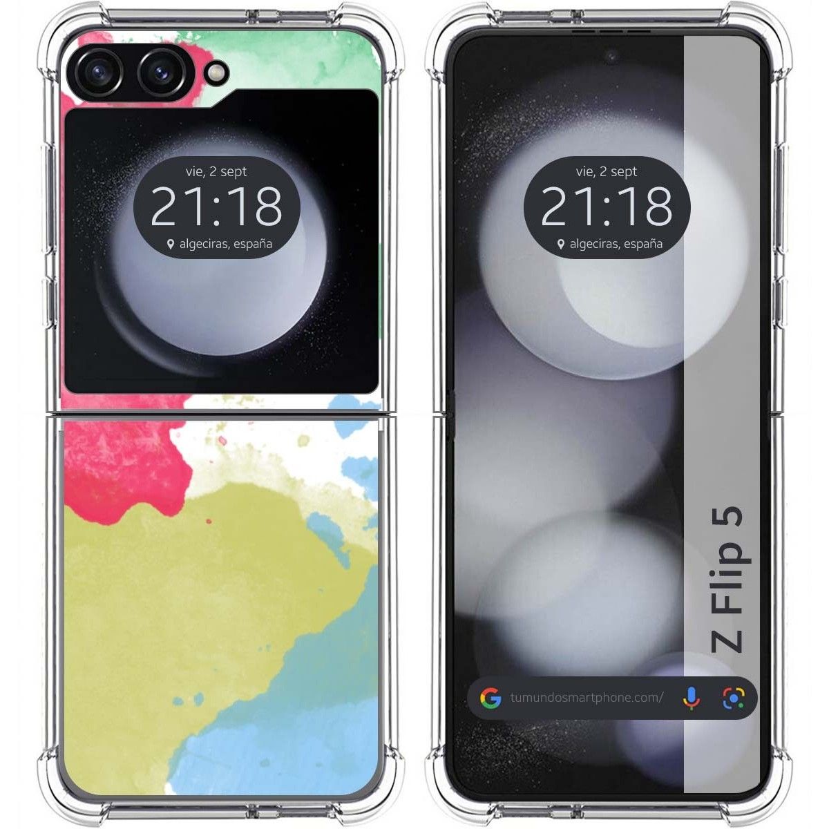 Funda Silicona Antigolpes para Samsung Galaxy Z Flip 5 5G diseño Acuarela 02 Dibujos