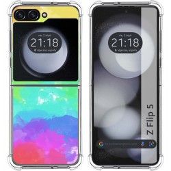 Funda Silicona Antigolpes para Samsung Galaxy Z Flip 5 5G diseño Acuarela 03 Dibujos