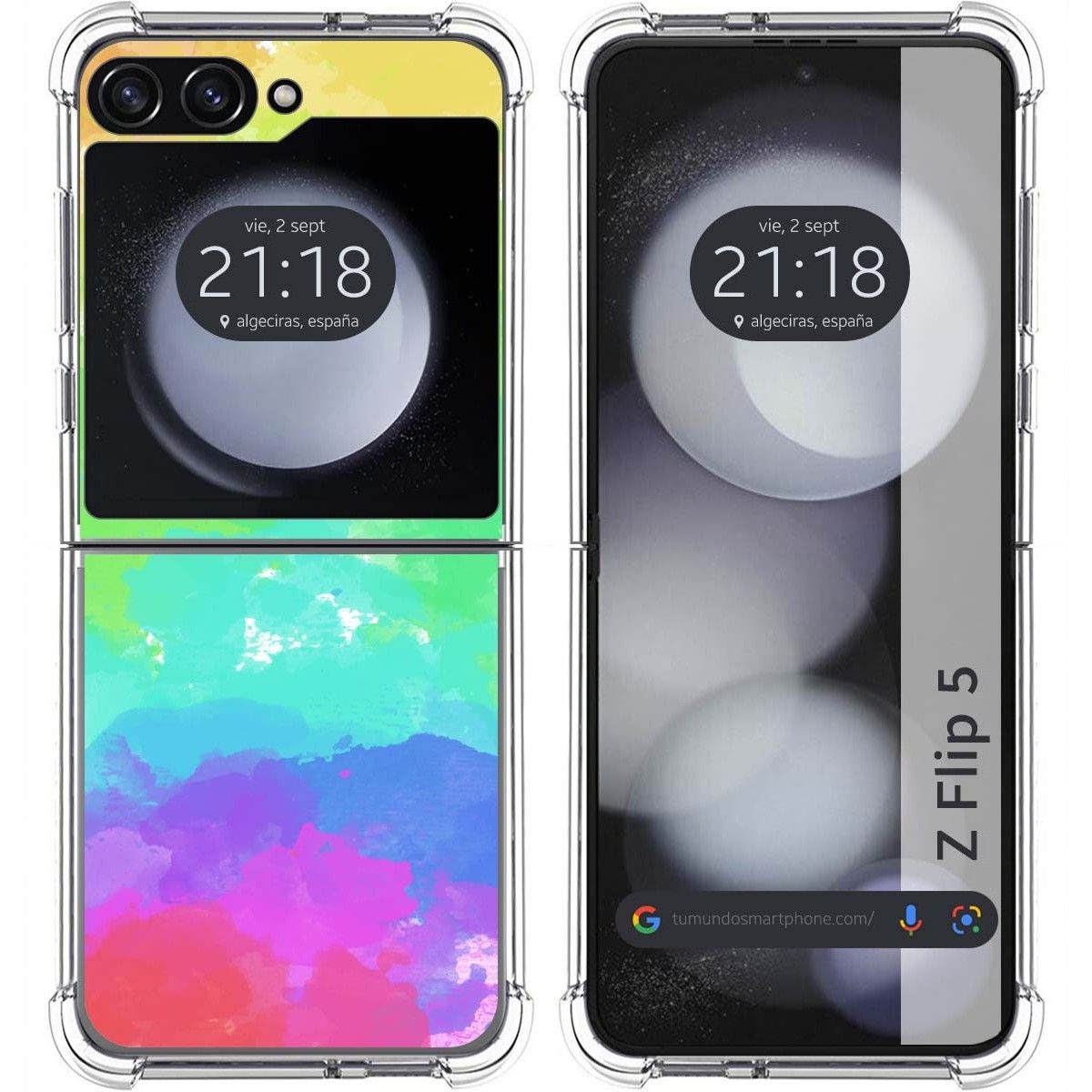 Funda Silicona Antigolpes para Samsung Galaxy Z Flip 5 5G diseño Acuarela 03 Dibujos