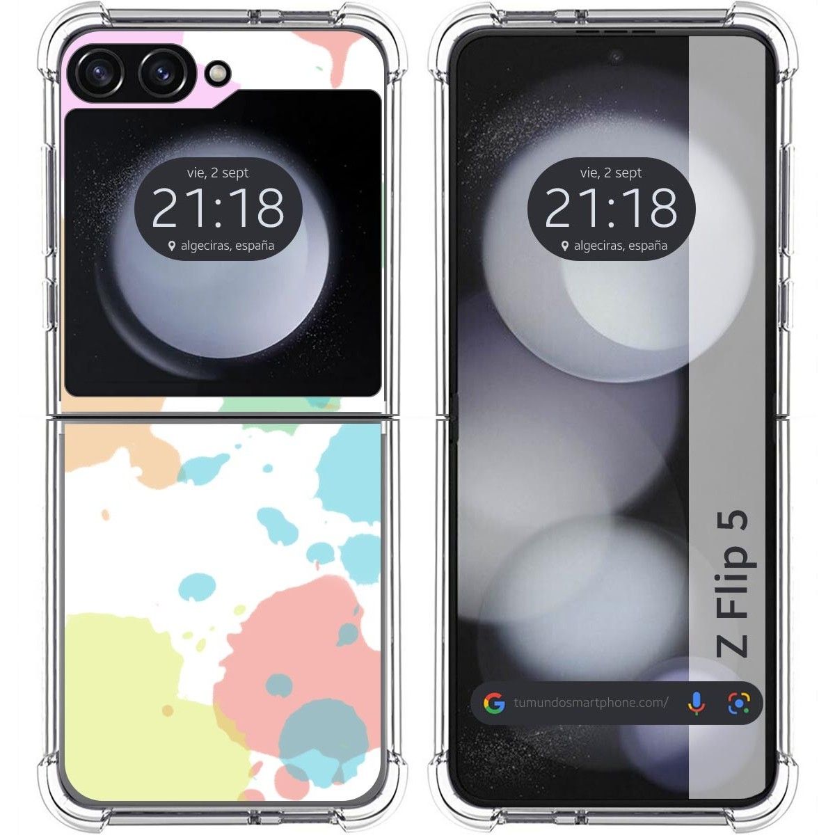 Funda Silicona Antigolpes para Samsung Galaxy Z Flip 5 5G diseño Acuarela 05 Dibujos