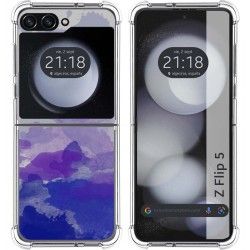 Funda Silicona Antigolpes para Samsung Galaxy Z Flip 5 5G diseño Acuarela 09 Dibujos