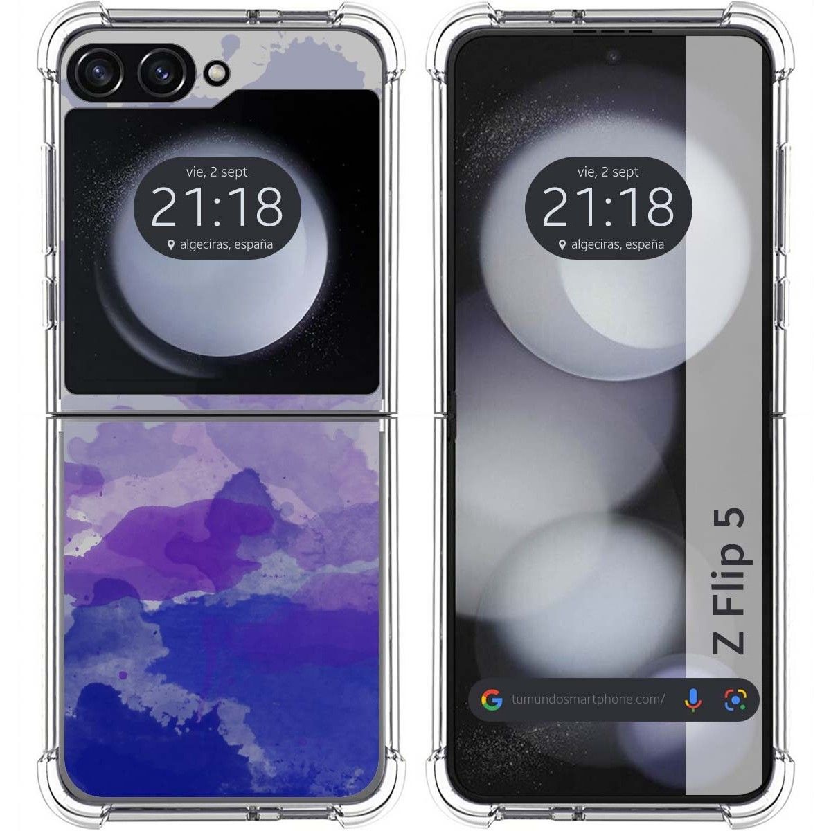 Funda Silicona Antigolpes para Samsung Galaxy Z Flip 5 5G diseño Acuarela 09 Dibujos