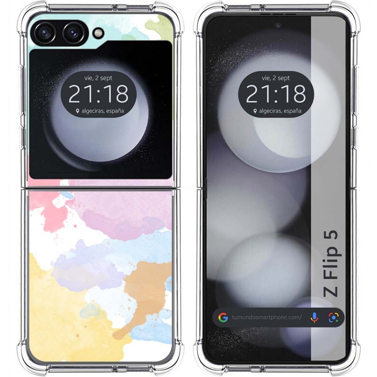 Funda Silicona Antigolpes para Samsung Galaxy Z Flip 5 5G diseño Acuarela 11 Dibujos