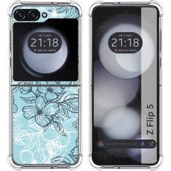 Funda Silicona Antigolpes para Samsung Galaxy Z Flip 5 5G diseño Flores 03 Dibujos