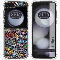 Funda Silicona Antigolpes para Samsung Galaxy Z Flip 5 5G diseño Flores 04 Dibujos