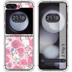 Funda Silicona Antigolpes para Samsung Galaxy Z Flip 5 5G diseño Flores 07 Dibujos