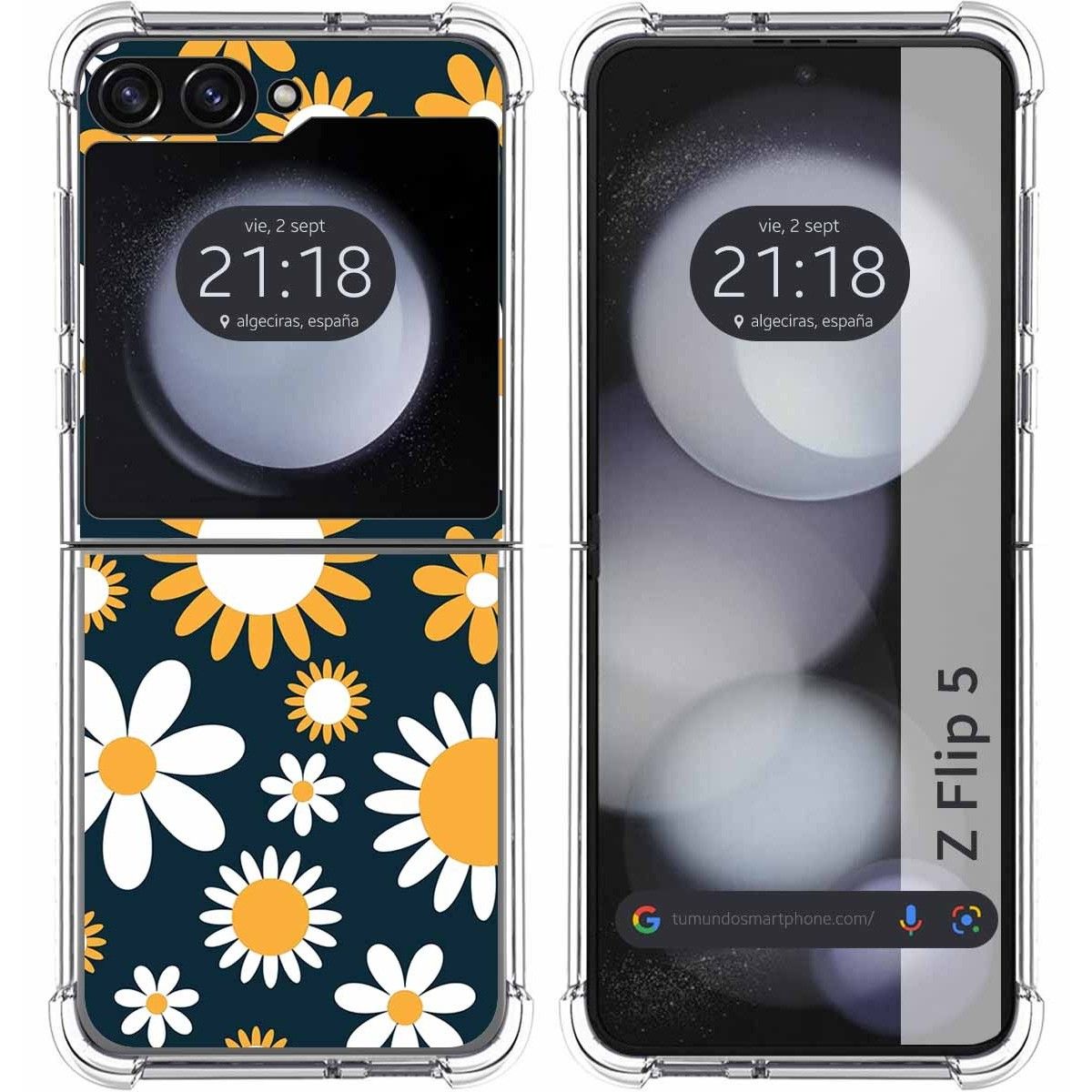 Funda Silicona Antigolpes para Samsung Galaxy Z Flip 5 5G diseño Flores 08 Dibujos