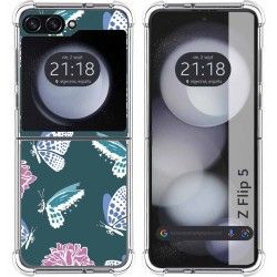 Funda Silicona Antigolpes para Samsung Galaxy Z Flip 5 5G diseño Flores 10 Dibujos