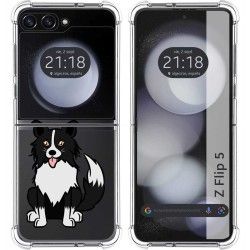 Funda Silicona Antigolpes para Samsung Galaxy Z Flip 5 5G diseño Perros 01 Dibujos