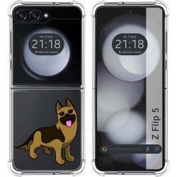 Funda Silicona Antigolpes para Samsung Galaxy Z Flip 5 5G diseño Perros 03 Dibujos