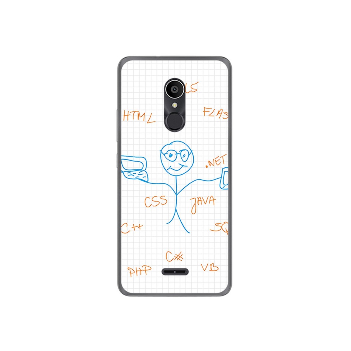 Funda Gel Tpu para Alcatel 3C Diseño Informatico Dibujos