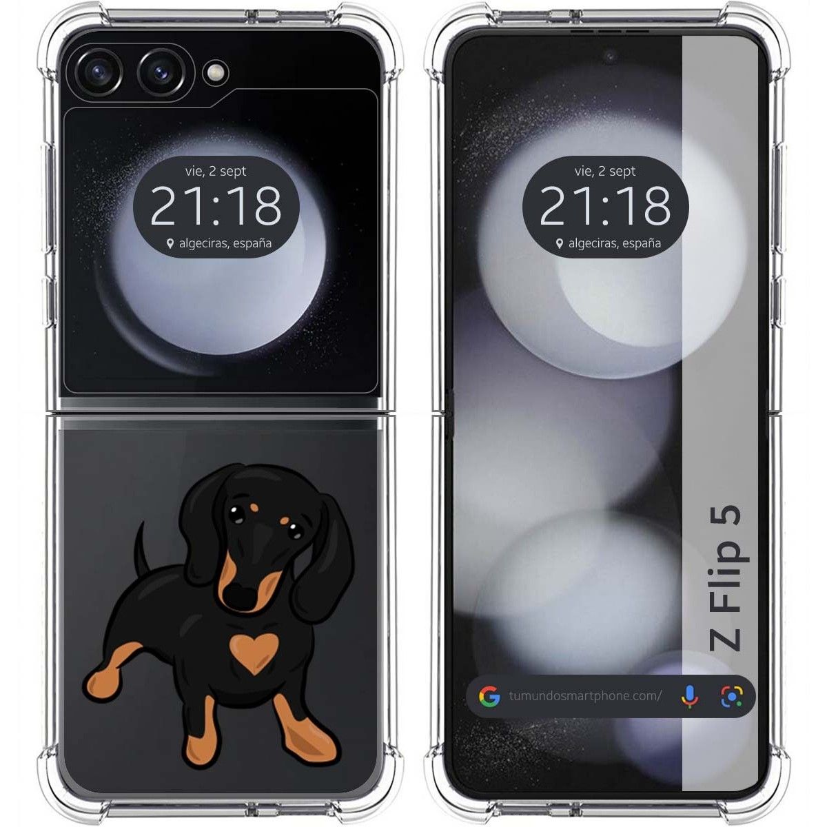 Funda Silicona Antigolpes para Samsung Galaxy Z Flip 5 5G diseño Perros 04 Dibujos