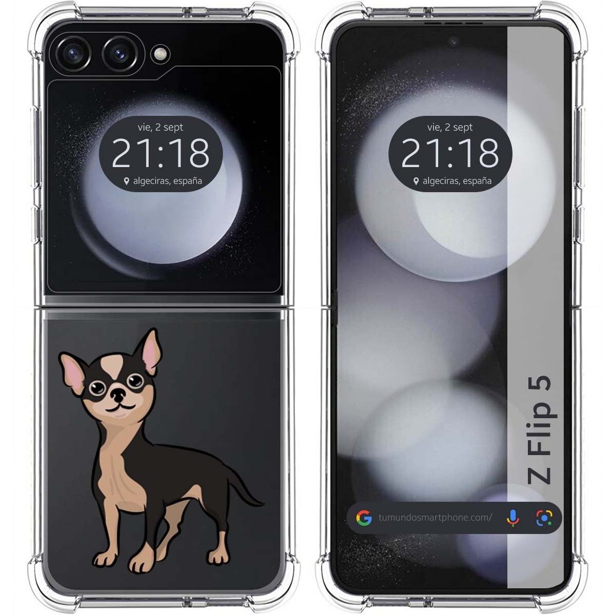 Funda Silicona Antigolpes para Samsung Galaxy Z Flip 5 5G diseño Perros 05 Dibujos