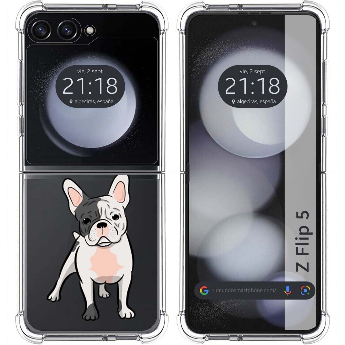 Funda Silicona Antigolpes para Samsung Galaxy Z Flip 5 5G diseño Perros 06 Dibujos